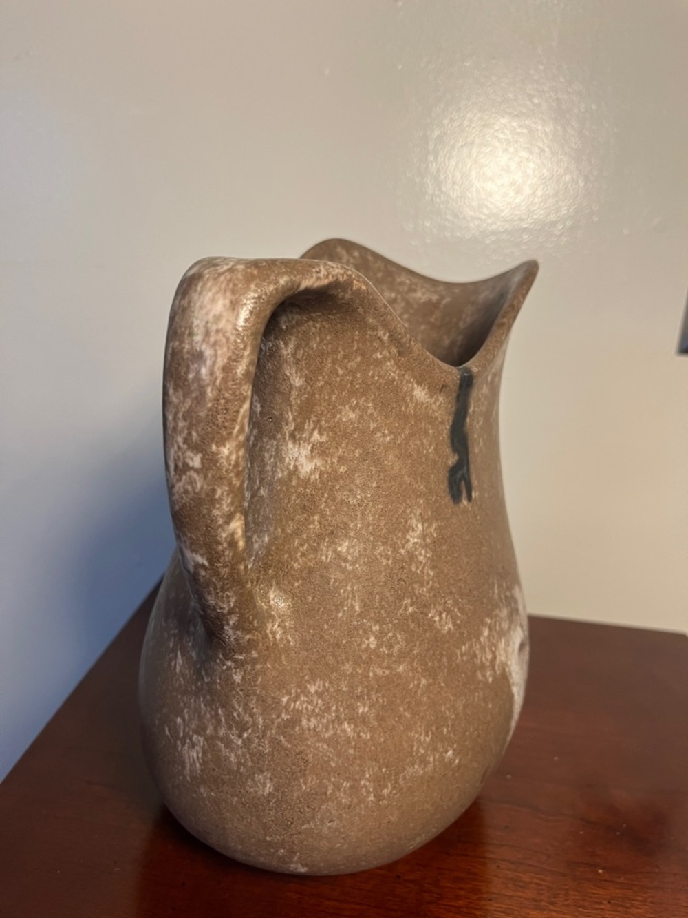 Signed McCarty pottery Nutmeg Ceramic Pitcher - Earthen Home Accent - Picture 5 of 8